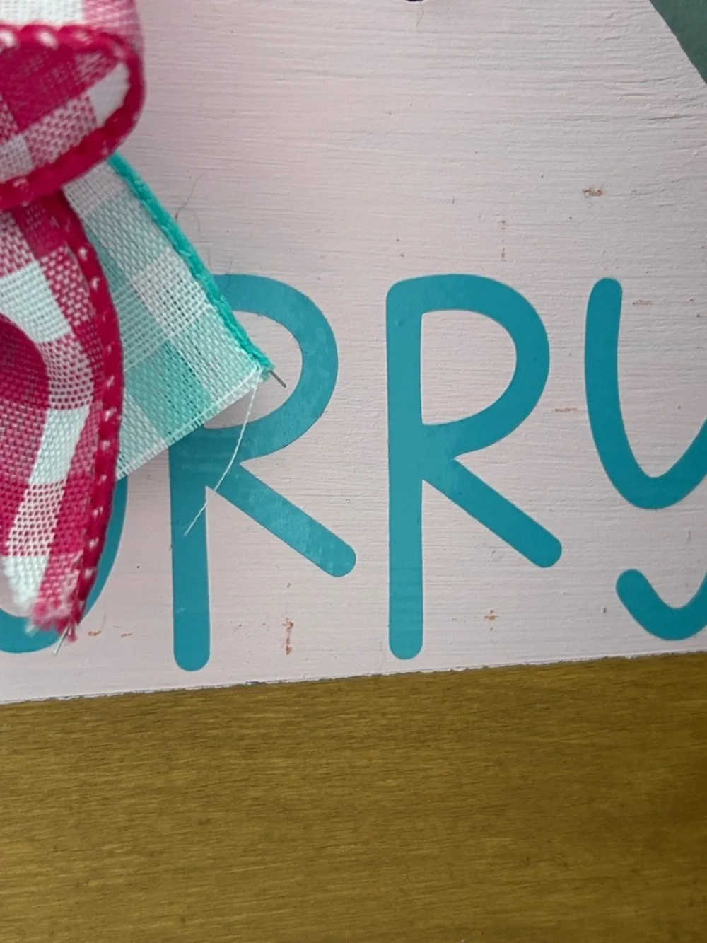12” Pink & Teal “Don’t Worry Be Cappy” Capybara Wall Sign